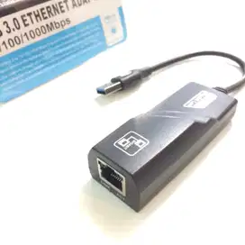 N E W  USB 3.0 Ethernet Adapter 10/100/1000 untuk Laptop/Netbook/PC
