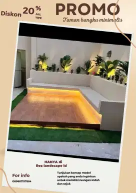 Jasa Pembuatan Taman Bangku Minimalis