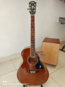 Gitar akustik merek taylor coklat /brwon akustik custom