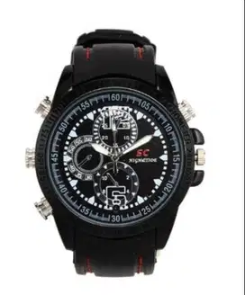 Spy Cam Watch 8Gb ( Kamera Jam Tangan) Tali Hitam