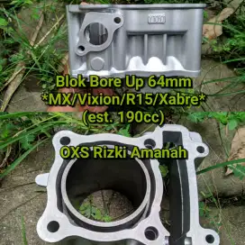 Paket Bore Up Blok Seker 190cc bureng Jupiter MX Vixion NVL R15 Xabre