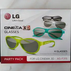 Kacamata 3D LG Party Pack AG-F315 (isi 4Pcs) FOR LG CINEMA 3D