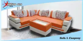 Sofa L caapony + meja