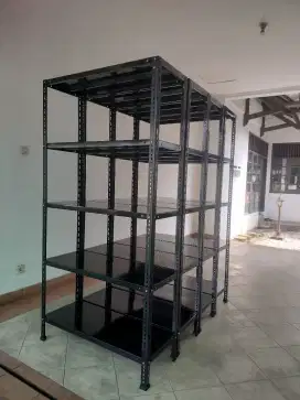 Rak Besi Siku Lubang 5 susun free ongkir dan pemasangan