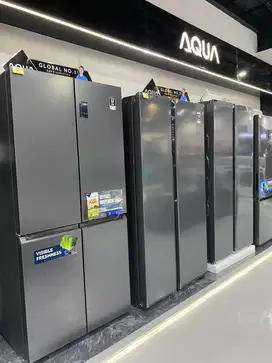 #KREDIT KULKAS SIDE BY SIDE AQUA INVERTER PROMO GRATIS 1x CICILAN