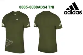 Jersey kaos baju olahraga futsal badminton adidas army