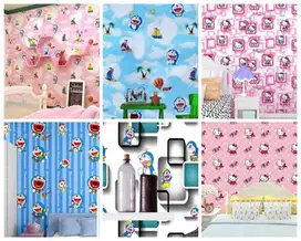 WALLPAPER DINDING STICKER ANAK MOTIF KARAKTER UKURAN 45cm x 9M