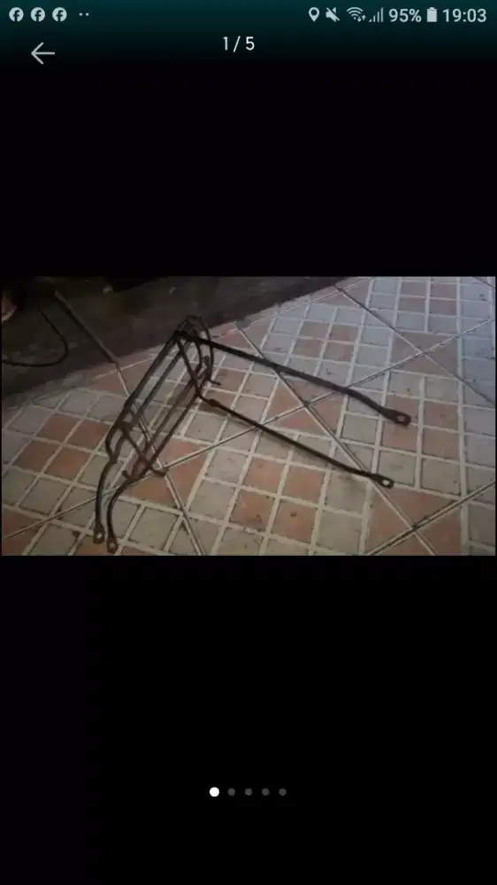 Se bh boncengan besi utk sepeda kond utuh no karat kuat tbl cpt dpt ya