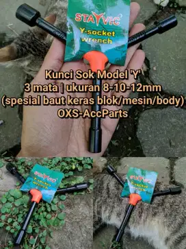 Kunci Y SOK Sock T Uk 8-10-12 untuk baut keras mesin L obeng ring pas