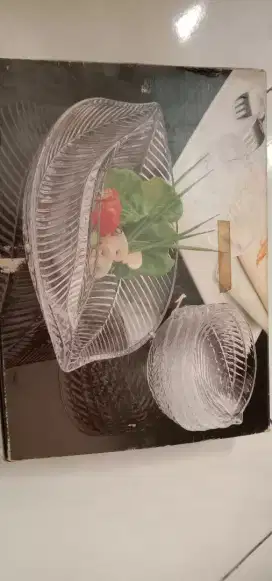 Mangkok model daun jepang kecil  5+ 1 piring model daun jepang