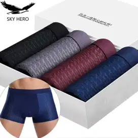 sky hero celana dalam boxer brief pria 4 pcs