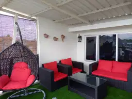 Ayunan Gantung Rotan sintetis