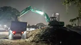 Urugan puing tanah merah campur pengurugan urug buang puing sampah