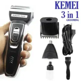 Kemei KM-6558 Mesin Cukur Rambut Elektrik Rechargeable 3 in 1