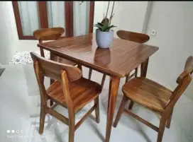 Meja Kursi Ropan Cafe Warung Makan 1set