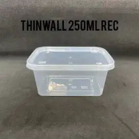 Thinwall rectangular/kotak 250ml (1pack 25pcs)