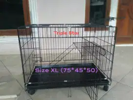 (OJOL INSTANT ONLY) Kandang Hewan Kucing Anjing Tingkat XL uk 75x45x50