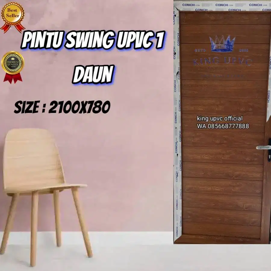 Pintu panel swing Upvc