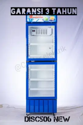 SHOWCASE 2 PINTU DAIMITSU 420 LITER DISPLAY COOLER DISC-506