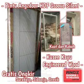 Pintu Kusen Angzdoor HDF Groove Honeycomb - Garansi - Gratis Ongkir