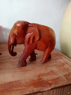 Patung Gajah Kayu,Rantang kuno,vas bunga jadul
