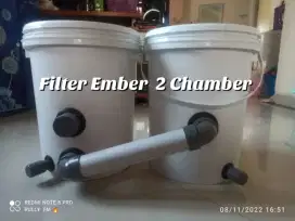 Filter Ember 2 Chamber Filter air Filter kolam ikan Koi Nila