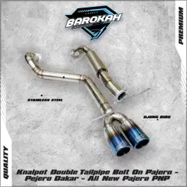 Knalpot Double Tailpipe Bolt On Pajero - Pejero Dakar - All New Pajero