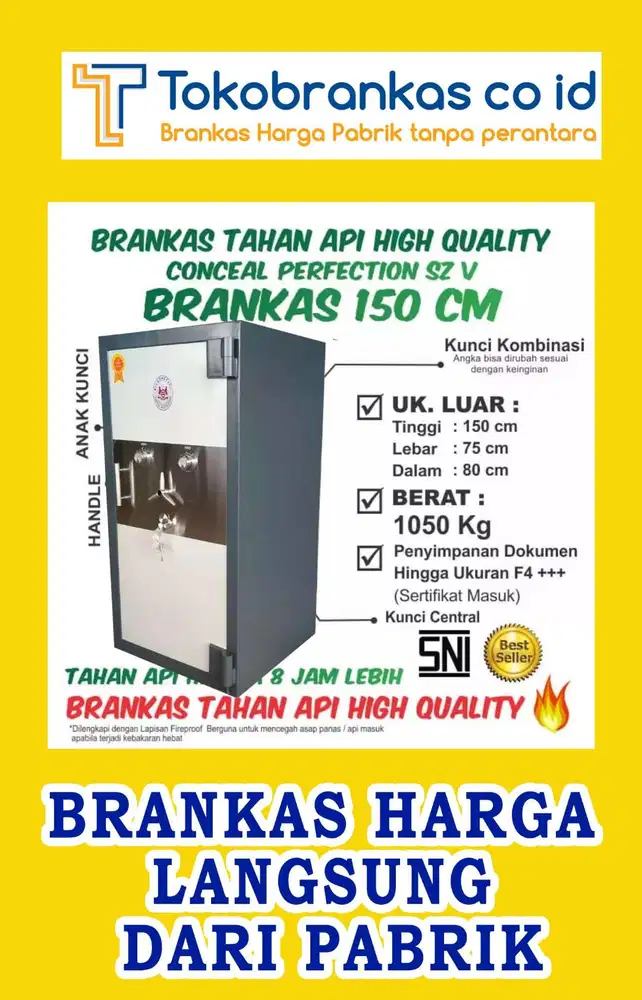 Promo brankas conceal deluxe 3  SNI 36Jtan Tahan Api bukan abal-abal