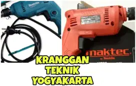 (KRANGGAN TEKNIK)bor tangan listrik merk Maktec bor 10 mm merk Makita