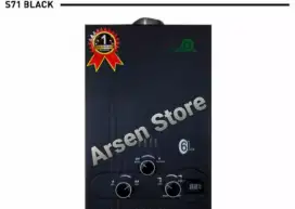 Paket Water Heater Gas Frisone LCD Black Series