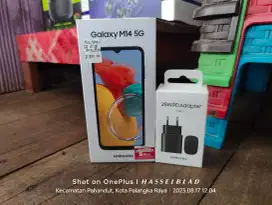 Samsung Galaxy M14 5G 6GB/128GB Dark Blue + TA 25W Baru Resmi