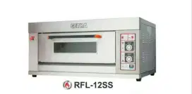 Mesin oven baking gas pemanggang roti 1 dek 2 loyang RFL-12SS getra