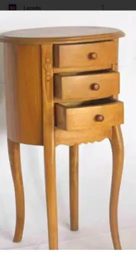 Meja bulat nakas bedside minimalis laci 3: 088