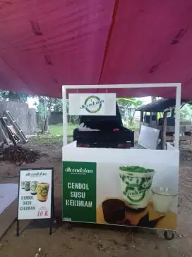 Meja booth gerobak minuman