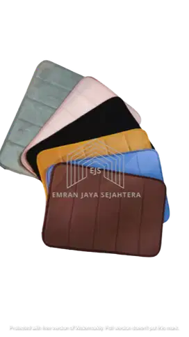 Keset Bulu Printing Polos/Keset Kamar Mandi [Emran Jaya Sejahtera]