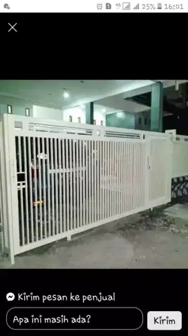 Pagar besi holo galpanis minimalis