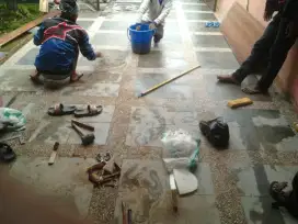 Pemasangan solid surface, marmer, granit dan granit tile