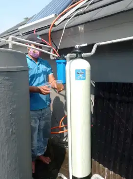 Filter saringan air zat besi kapur kuning berminyak bau keruh butek