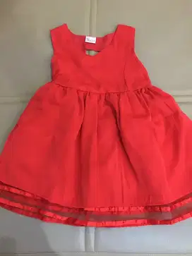 Dress baju anak perempuan warna merah