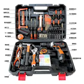 Taffware Alat Set Perkakas Bor Listrik Palu Tang Obeng Kunci Pas