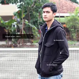 Jaket, Jaket Pria, Jaket Cowok, Jaket Sweater Hitam, Jaket Hoodie Baru