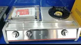 Kompor Gas Panggang Pemanggang Niko 3 Tungku 2in1
