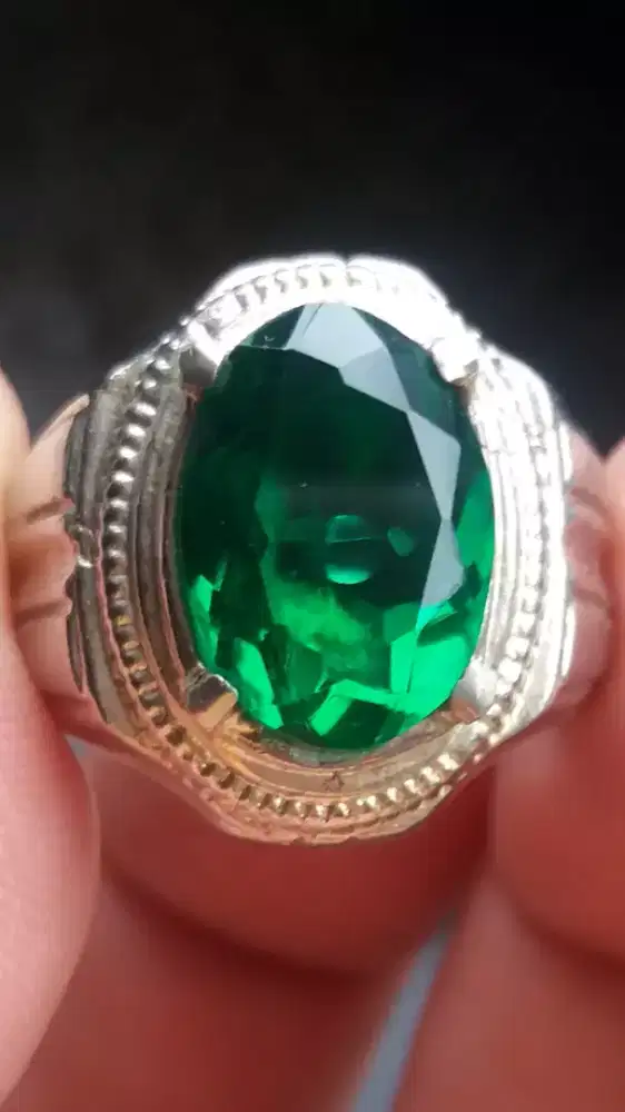 Jual Batu Cincin Permata Dark Green Tourmaline Cutting Good Perfomance