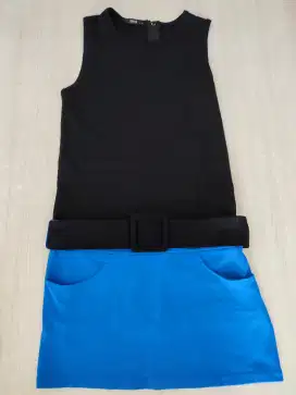 Mphosis Blue & Black Mini Dress