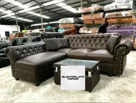 PROMO SET Sofa L / Sofa L Sudut New Oscar + Meja