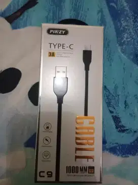 kabel data type c qc3, 100cm. 3ampere, pinzy. new.