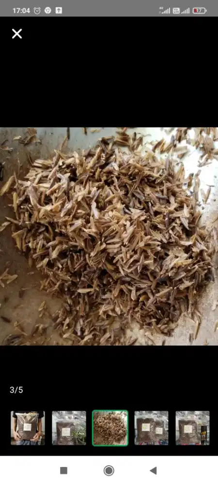 Media tanam subur pupuk organik organic sekam padi fermentasi 1 KG kg.