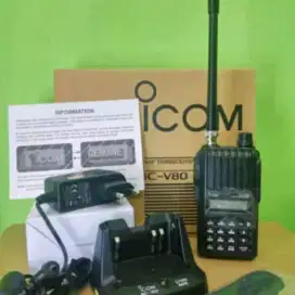 Barang Baru ht ICOM v80 vhf original bisa kirim dan bayar ditempat