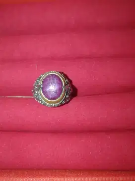 Cincin Batu Permata Ruby Star Daging