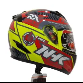 HELM NHK RX9 MOTIF SE RACER X YELLOW FLUO HELM FULL FACE TERBARU MERAH